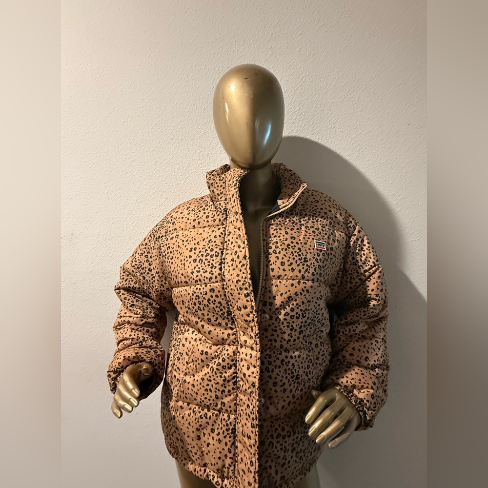 Leopard Print Puffer Jacket